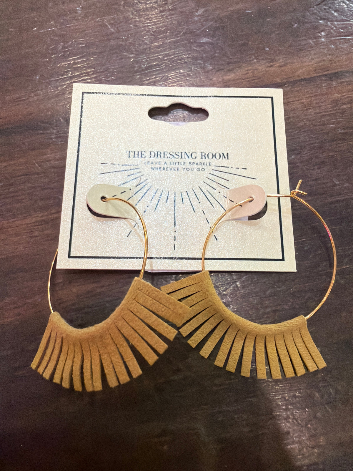 Mica Fringe Hoop Earrings