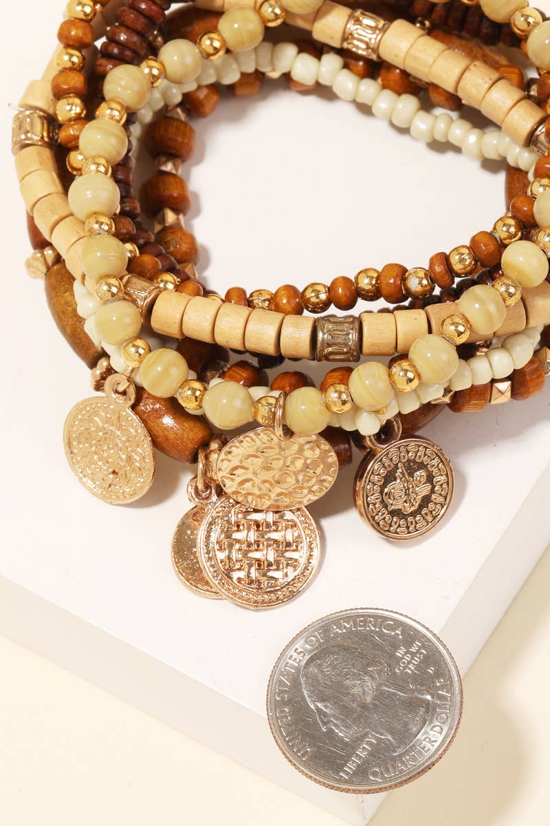 Armin Mixed Tones Beaded Bracelet Set