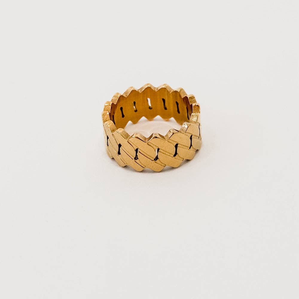 Elaine Banded Metal Statement Ring