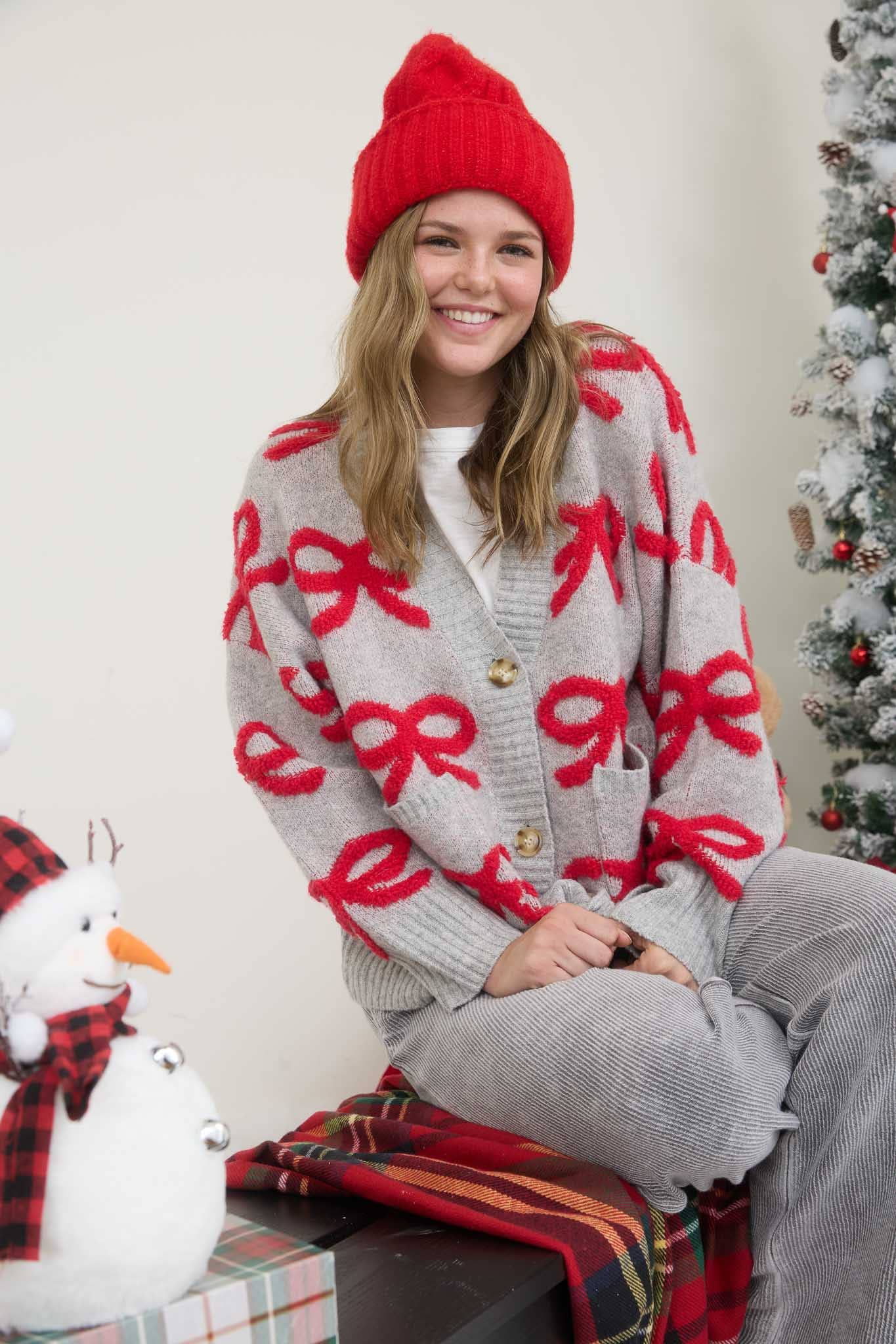 Rexa Bow Cardigan Sweater