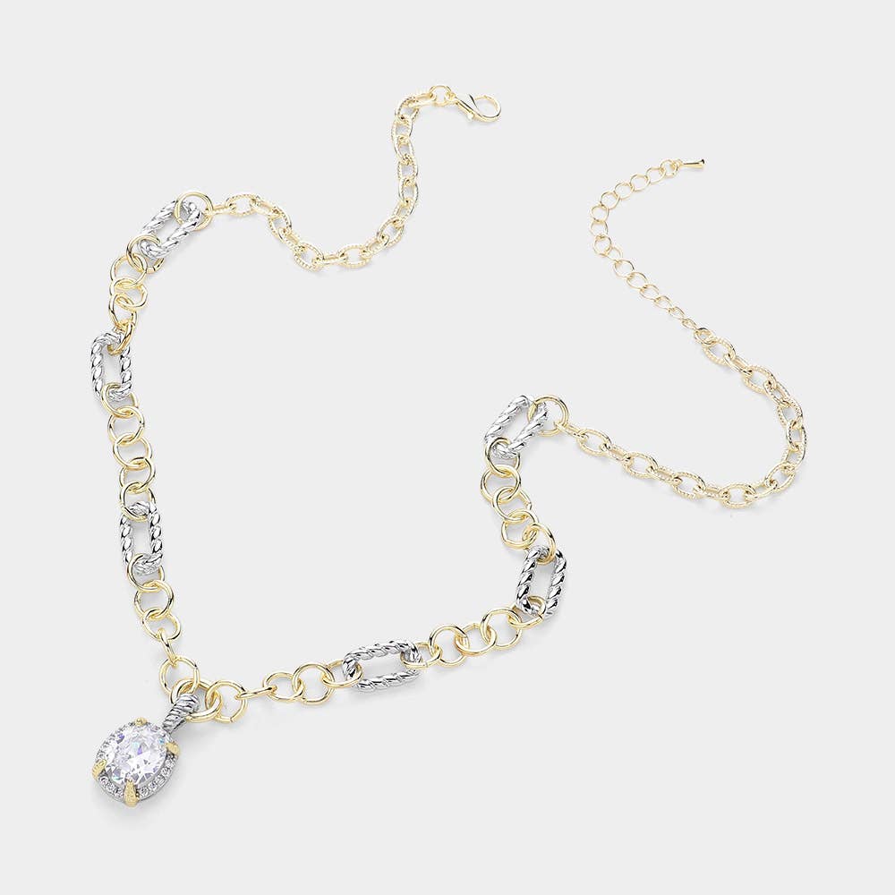 Leighton Oval Pendant Necklace