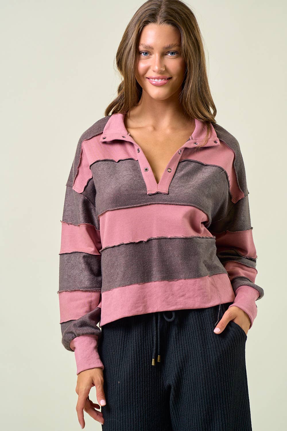 Lafner Terry Colorblock Top