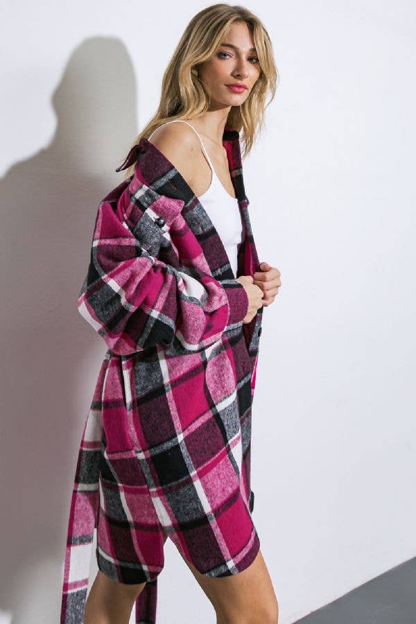 Keaghan Plaid Tie Jacket
