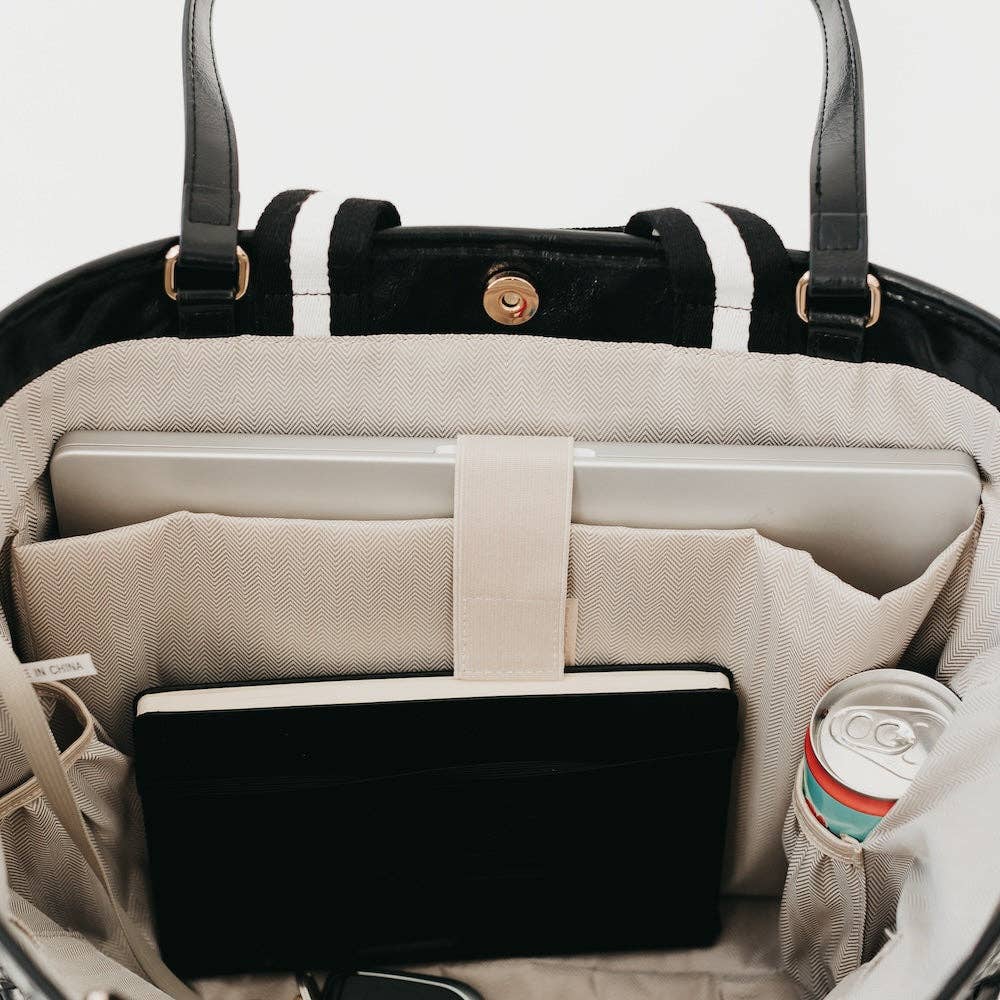 Melli Woven Tiffany Organizer Tote Bag