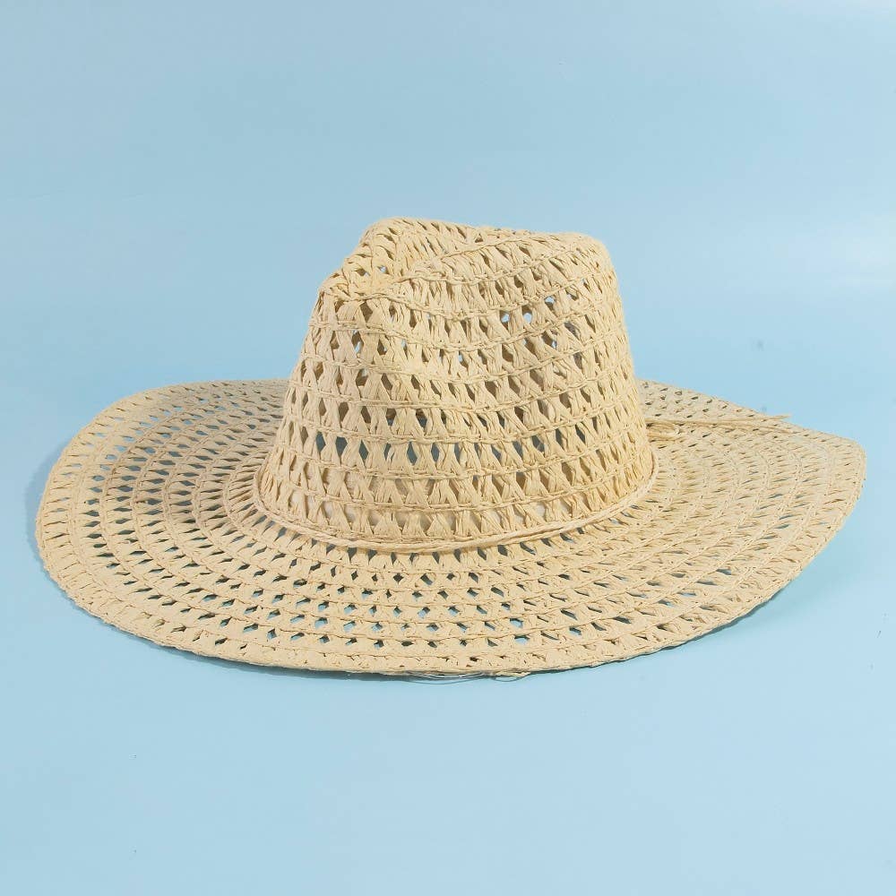 Abbey Straw Braid Floppy Sun Hat