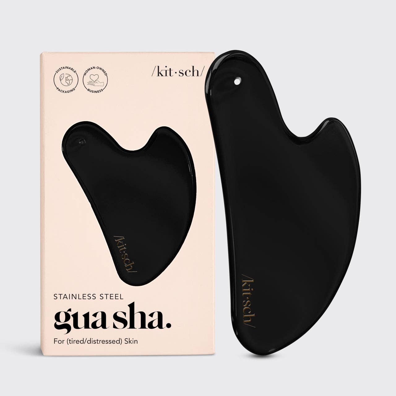 Kitsch Stainless Steel Gua Sha - Matte Black