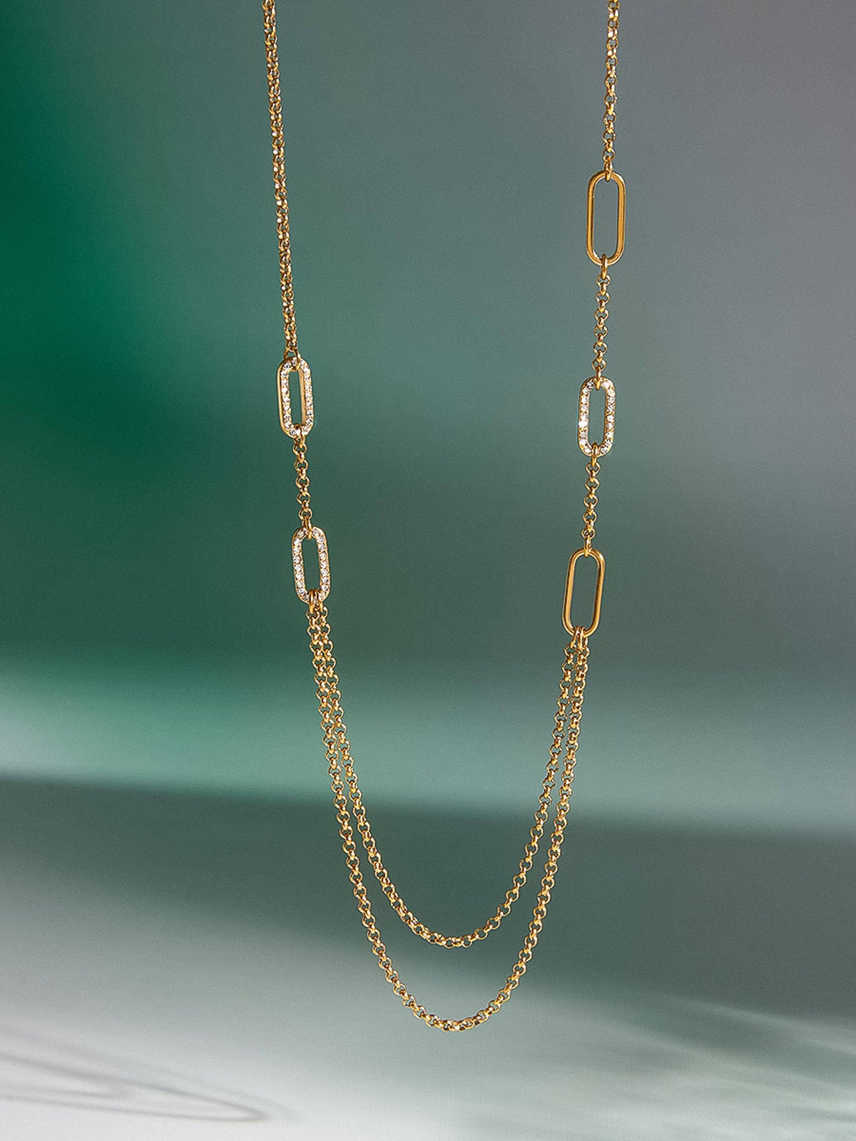 Flânerie by MAIQ Vion 18K Gold Non-Tarnish Layered Chain Necklace