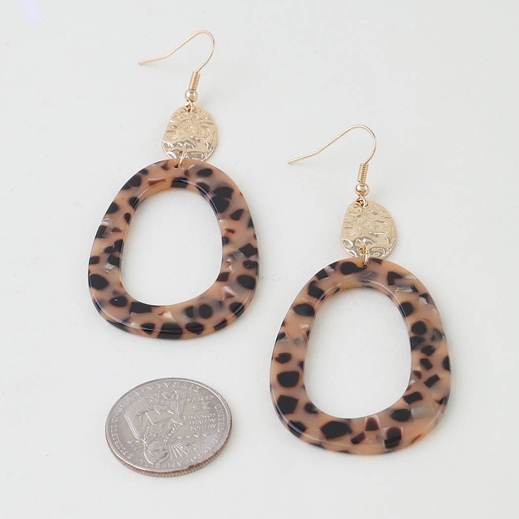 Villa Leopard Gold Drop Earrings