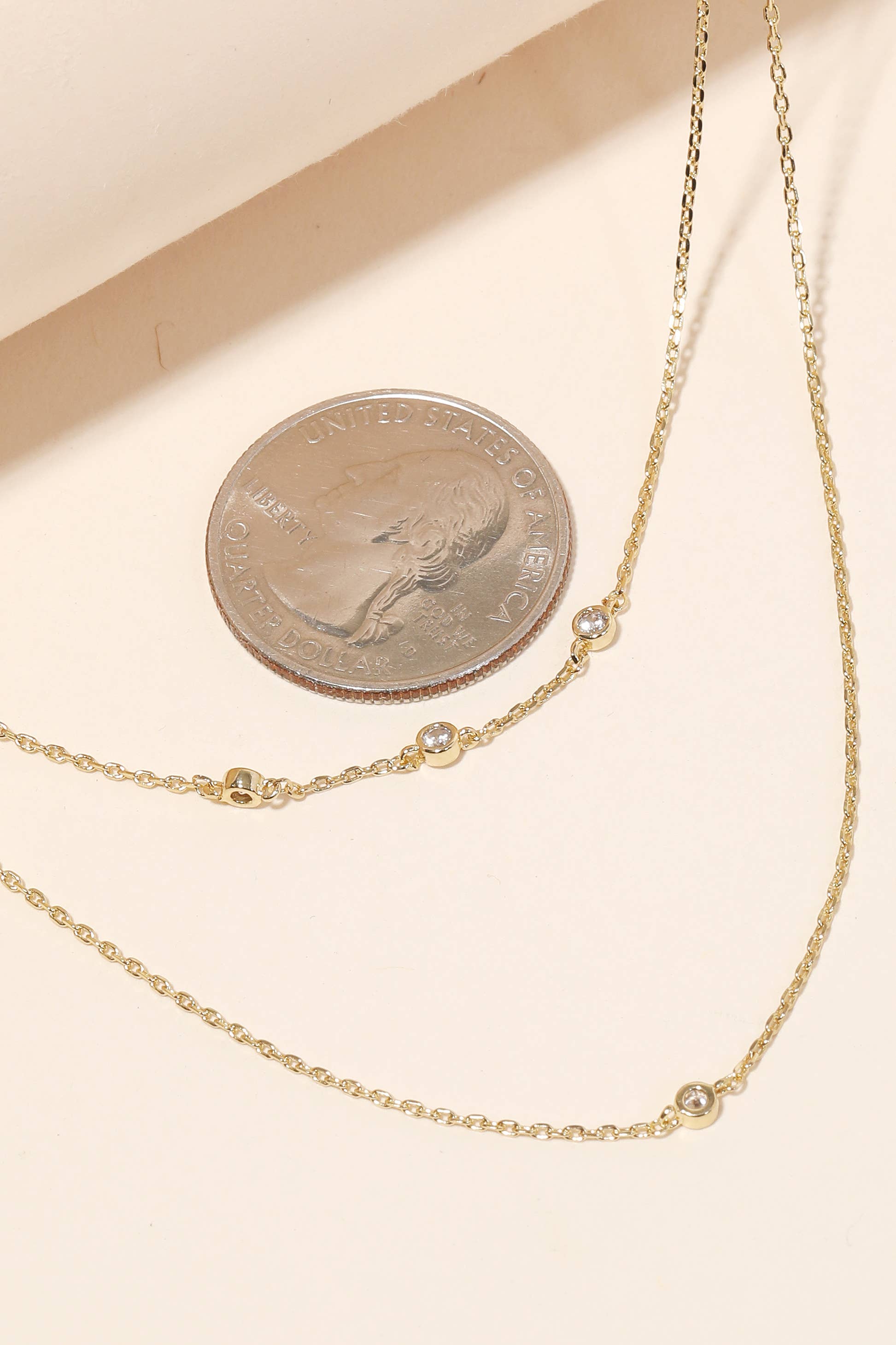Bede Three Stone Pendant Lovely Necklace