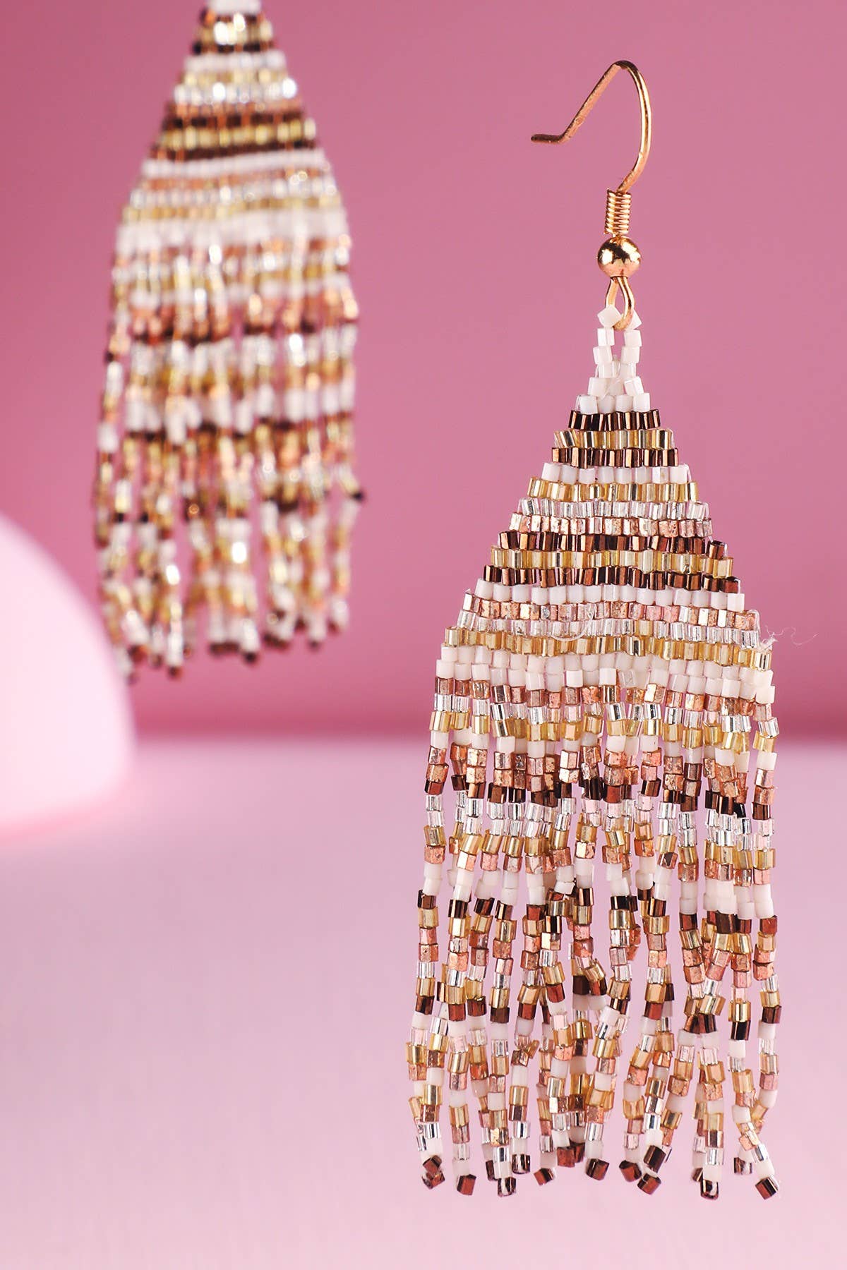 Sya Triangle Stripe Pattern Earring (2 Colors!)