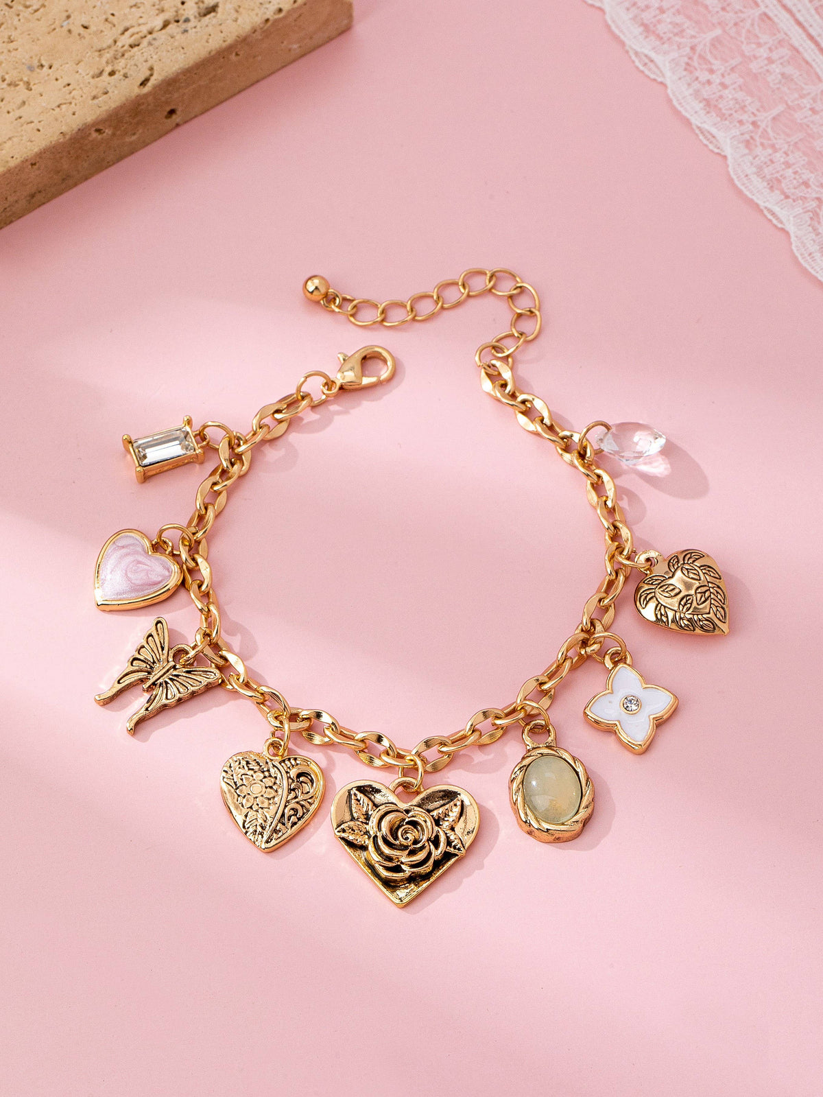 Cressa Gold Charm Bracelet