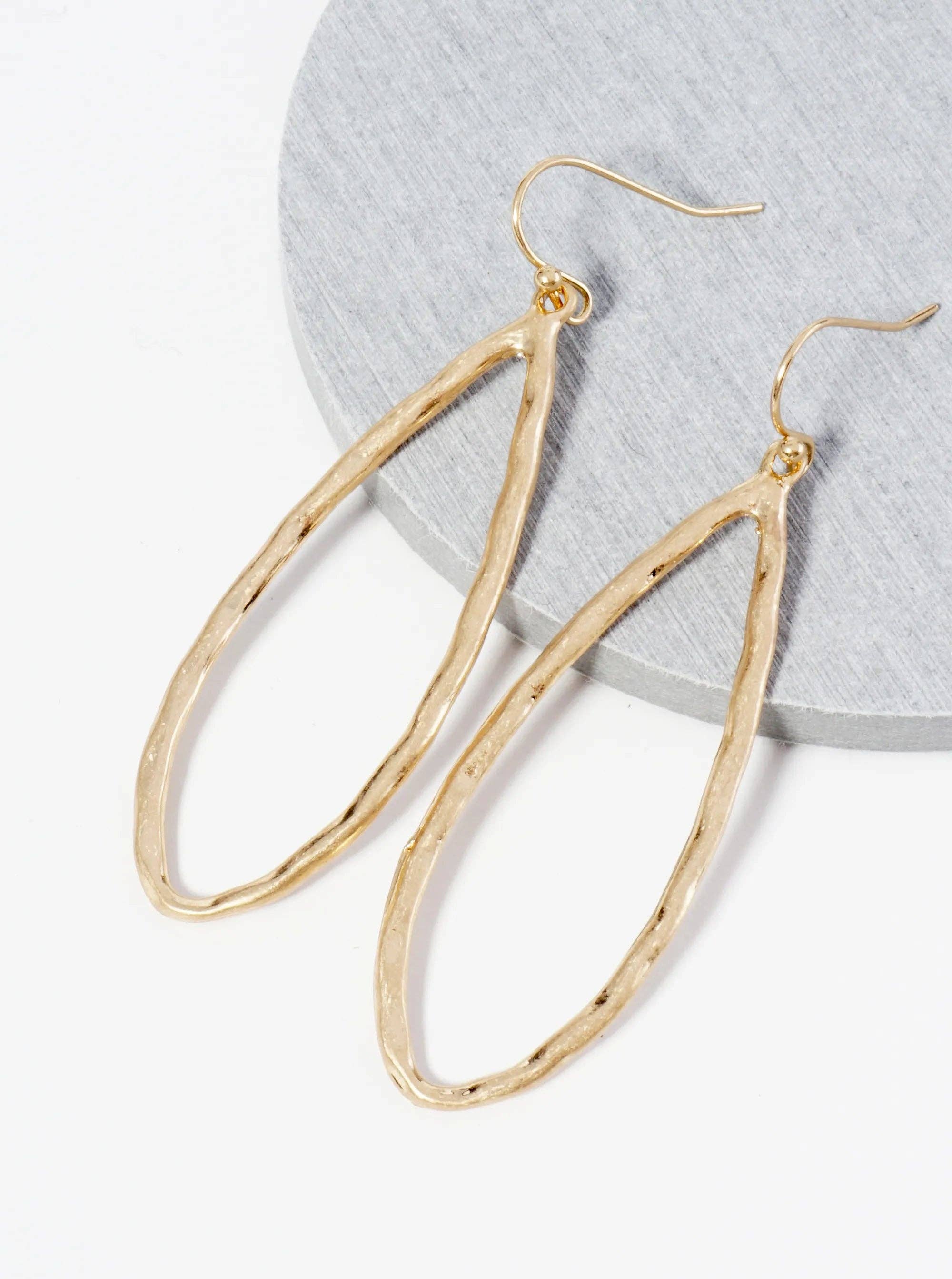 Yana Hammered Teardrop Dangle Earrings