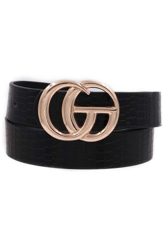 Gabby Crocodile Buckle Belt (2 Colors!)