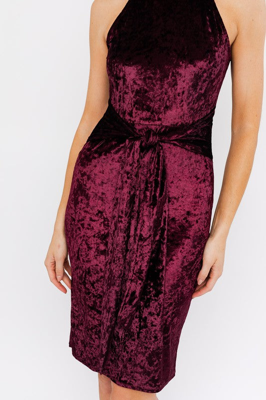 Furn Velvet Halter Dress FINAL SALE