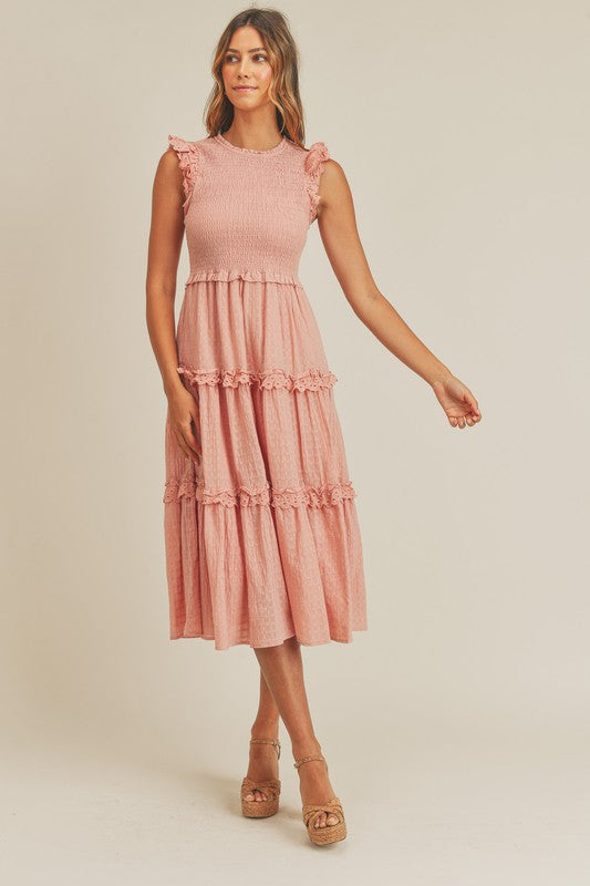 Garnet Lace Skirt Dress