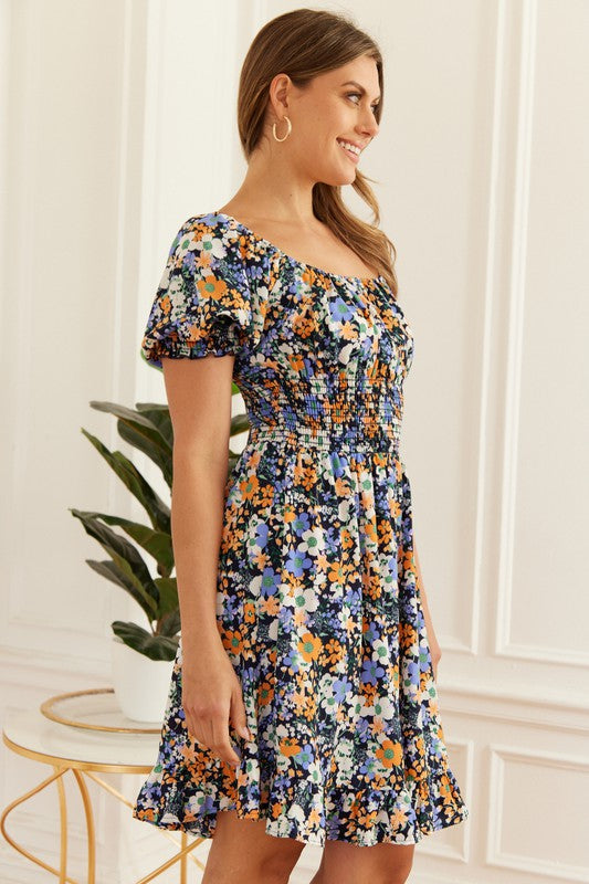 Selma Floral Printed Dress