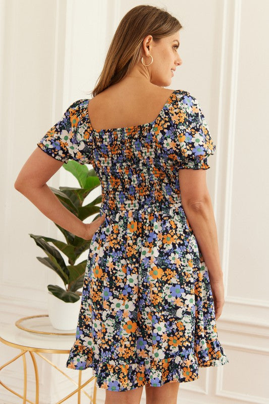 Selma Floral Printed Dress