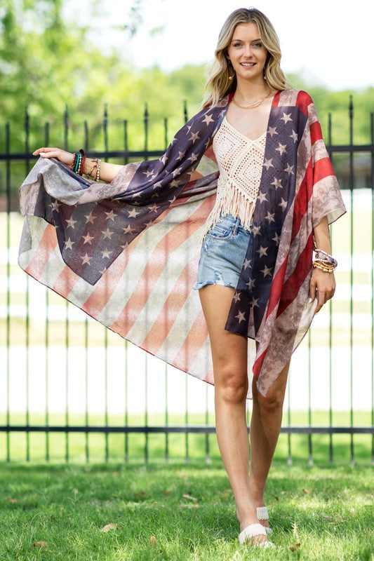 Rustic Flag Kimono