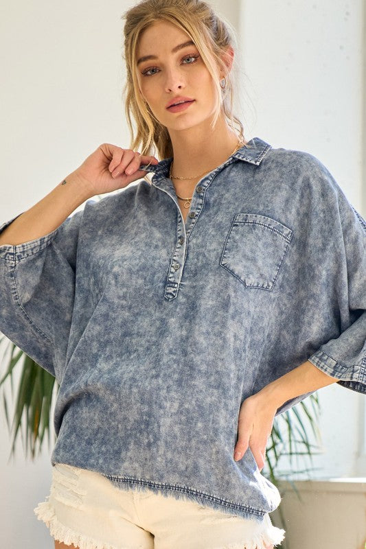 Ajay Dolman Denim Shirt FINAL SALE