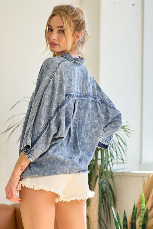 Ajay Dolman Denim Shirt FINAL SALE