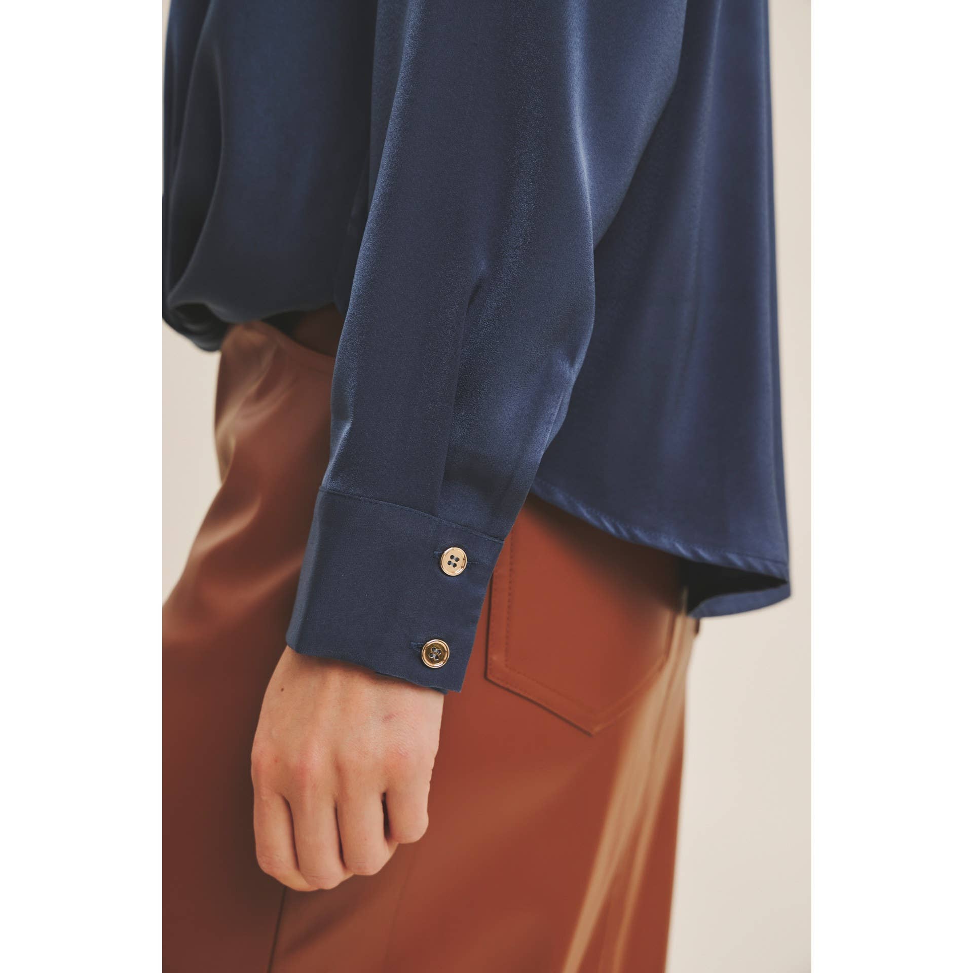 Gordon Button Down Satin Shirt