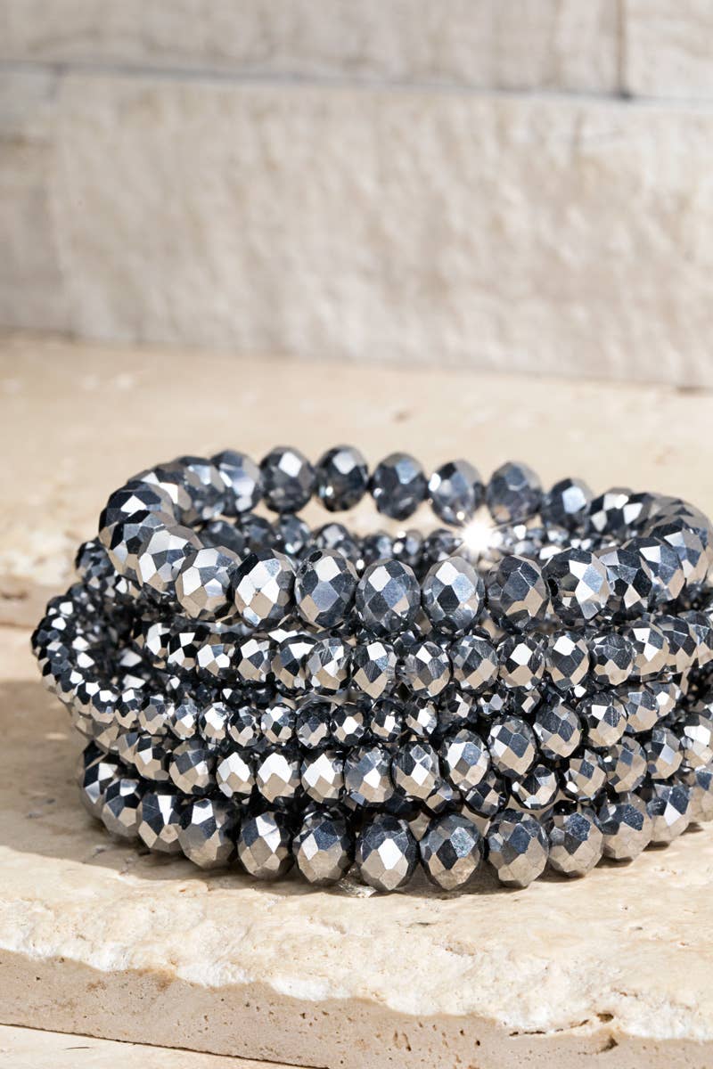 Faye Glass Bead Bracelet Set (6 Colors!)