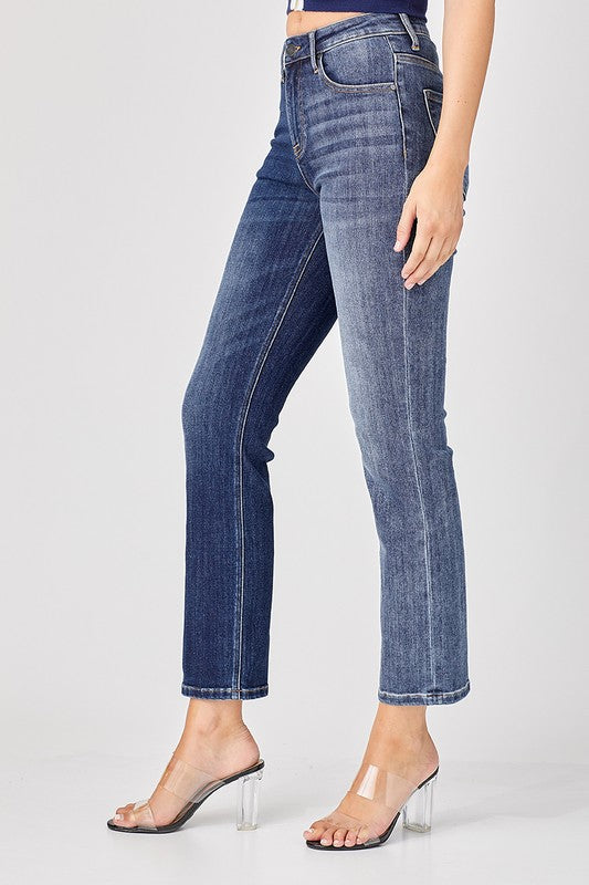 RISEN Jenks High Rise Slender Straight Jeans