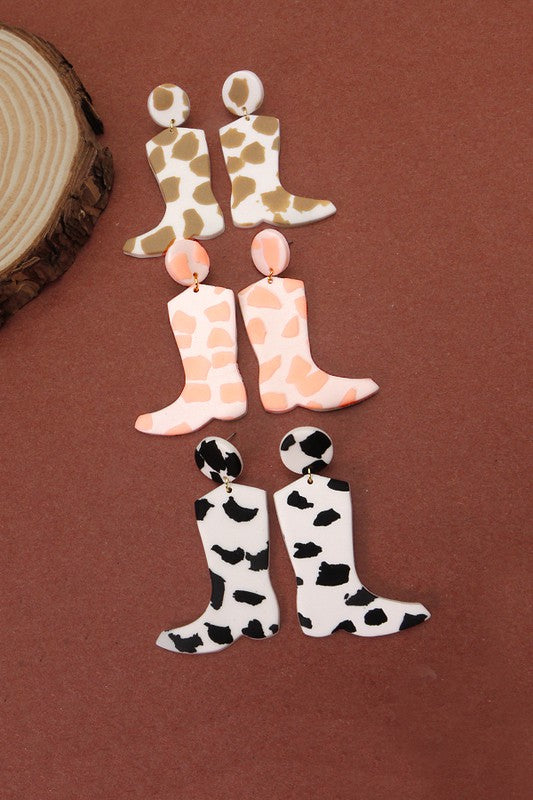 Callista Cowboy Boot Earrings (3 Colors!)