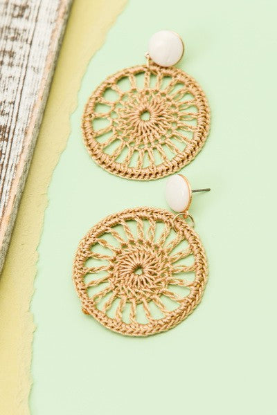 Sally Crochet Hoop Earrings