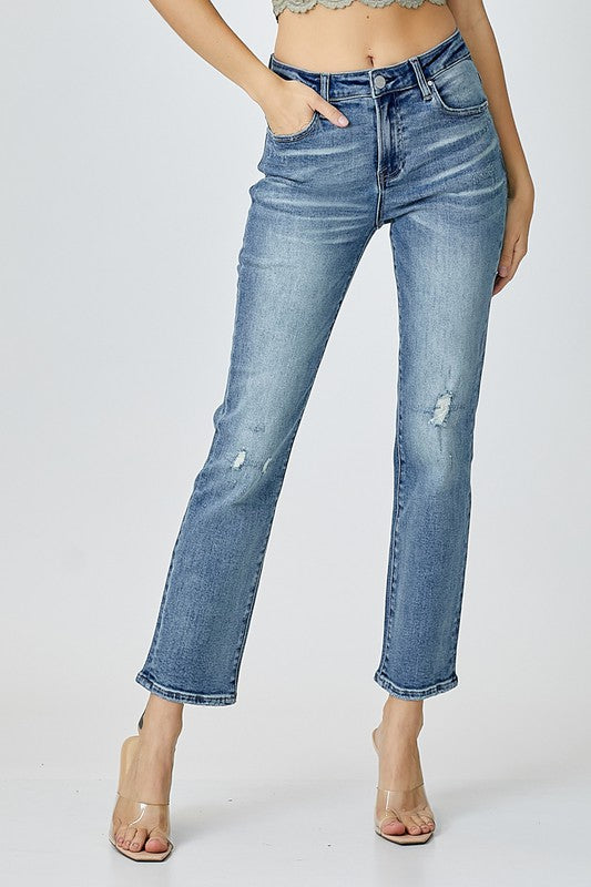 RISEN Jake Mid Rise Slim Jeans