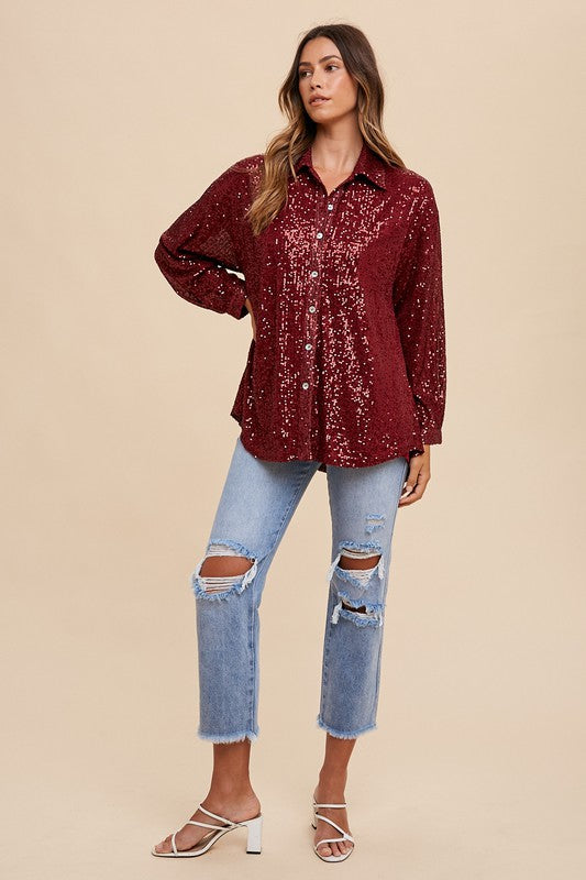 Sarah Sequin Shirt FINAL SALE