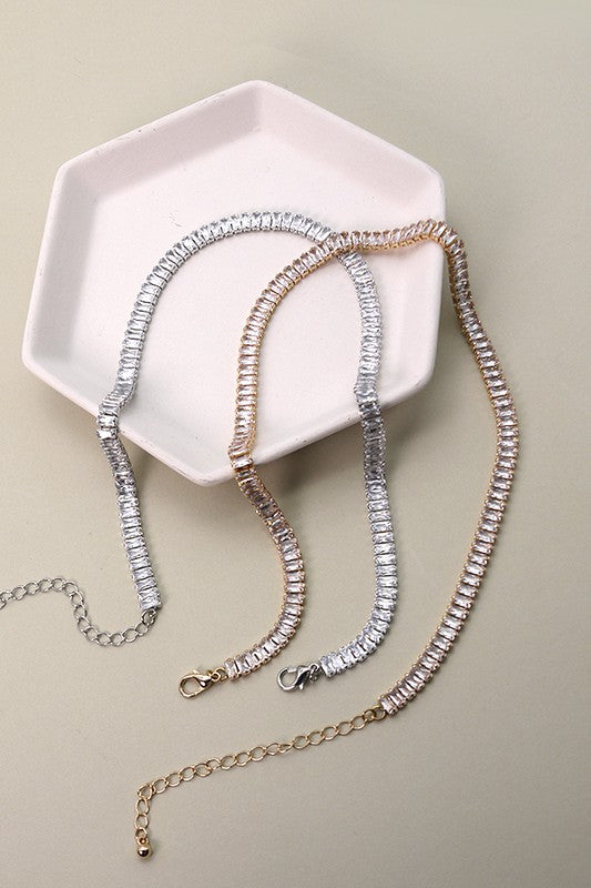 Genie Baguette Stone Necklace (2 Colors!)