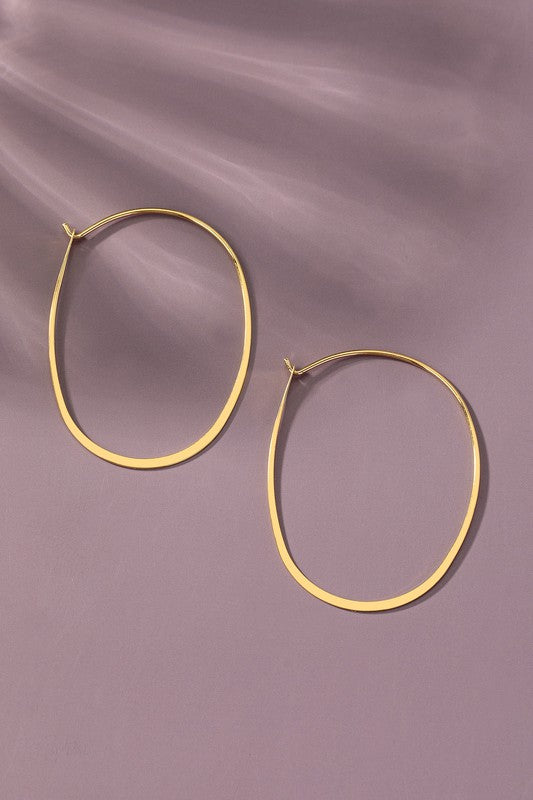 Burta Oval Hoop Earrings