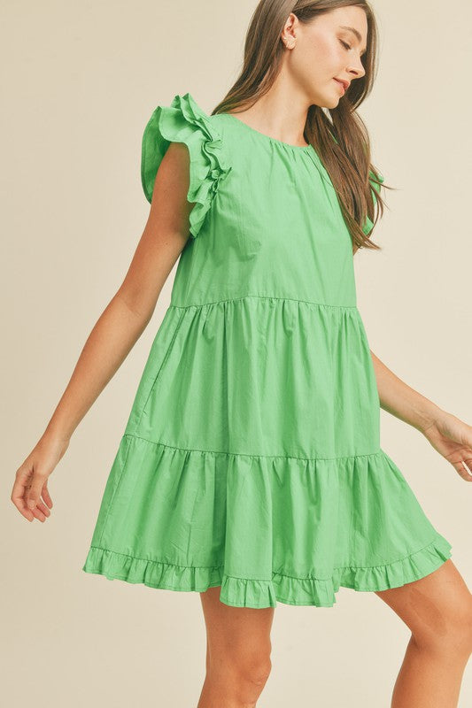 Barbie Green Ruffle Dress FINAL SALE