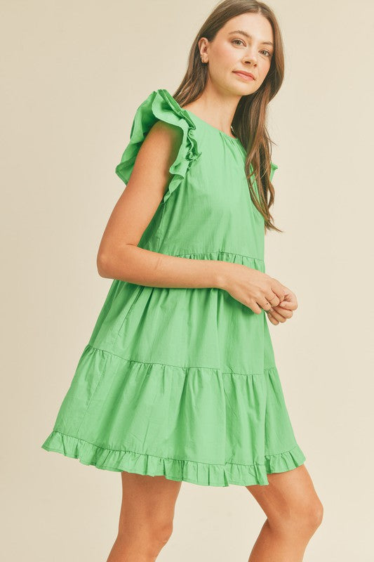 Barbie Green Ruffle Dress FINAL SALE