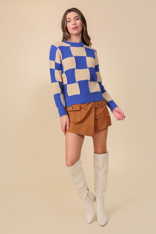 Lydia Check Sweater