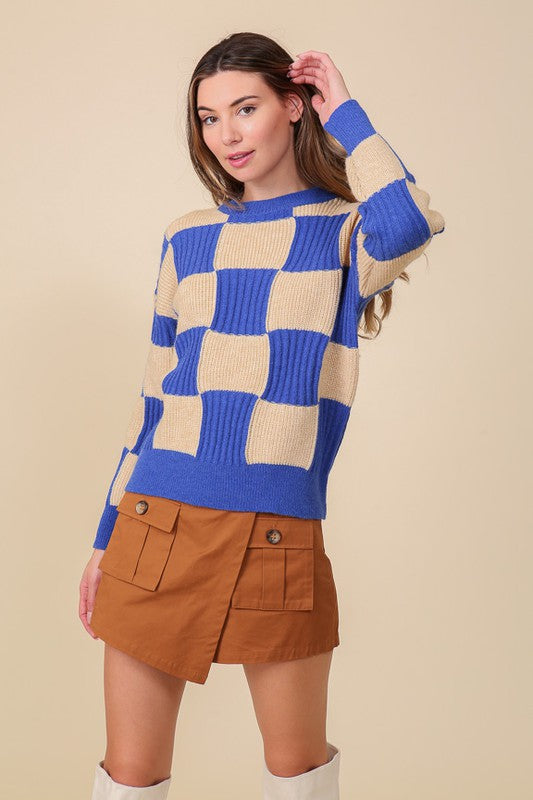 Lydia Check Sweater