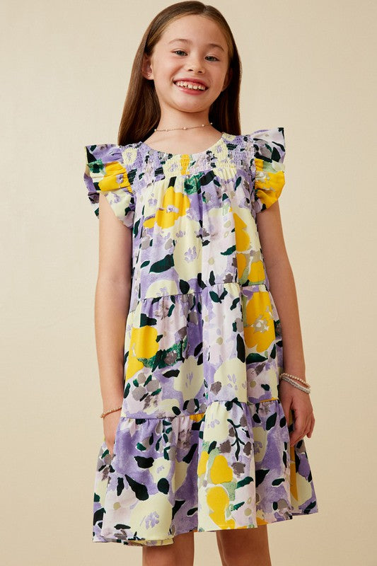 Tessa Floral Ruffled Tank Dress KIDS FINAL SALE