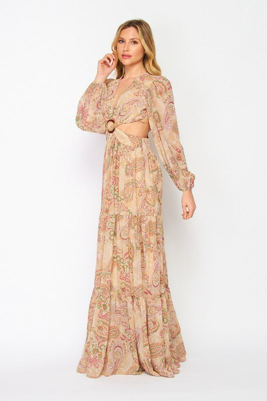 Calista Paisley Maxi Dress