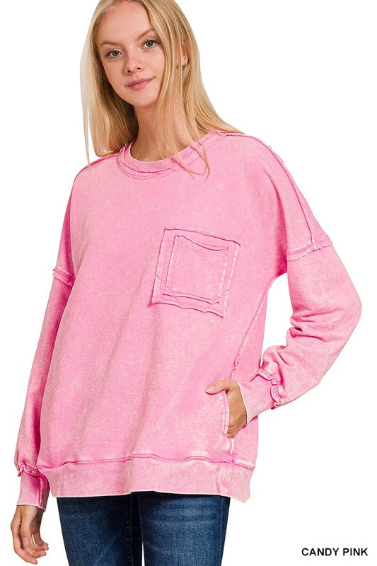 Maclean French Terry Pullover Top (3 Colors!)