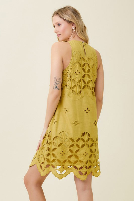 Kacey Lace Mustard Dress