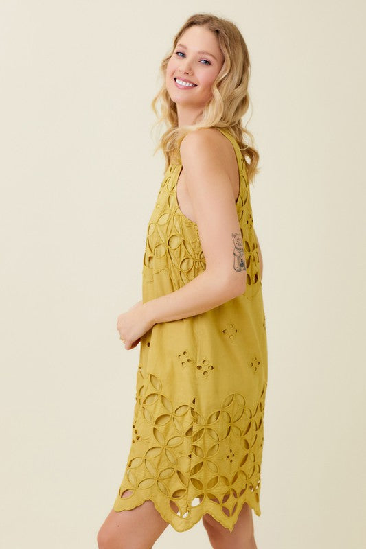 Kacey Lace Mustard Dress -Medium Only! FINAL SALE