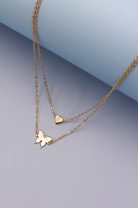 Mara Layered Butterfly Necklace