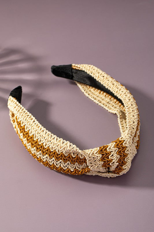 Glendah Stripe Straw Headband (3 Colors!)