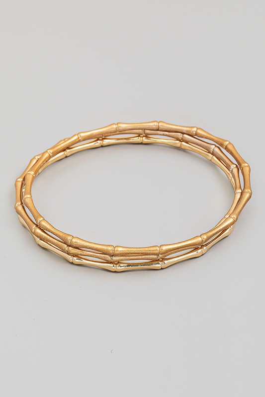 Lacole Metallic Bamboo Bracelet