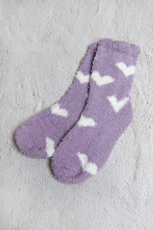 Bey Heart Fuzzy Socks (5 Colors!)