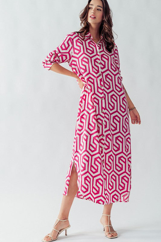 Hurmin Geo Print Dress (2 Colors!) FINAL SALE