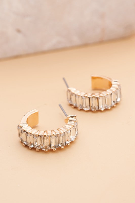 Salazar Baguette Stone Earrings