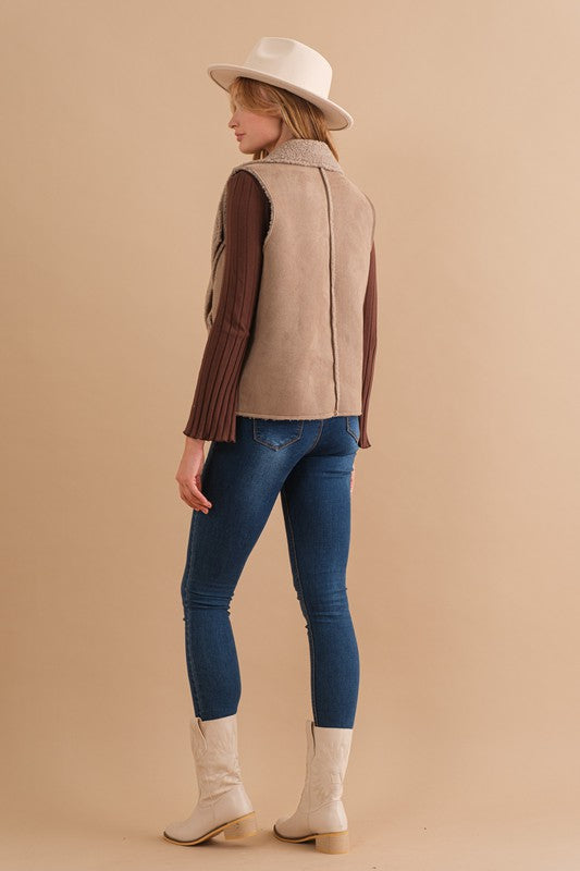 Walle Shearling Suede Vest (2 Colors!) New Color Added!