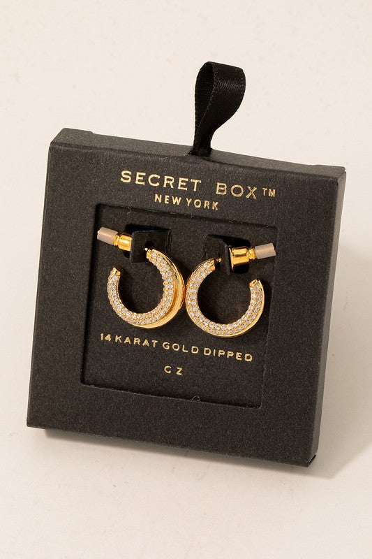 Secret Box Hoop Earrings